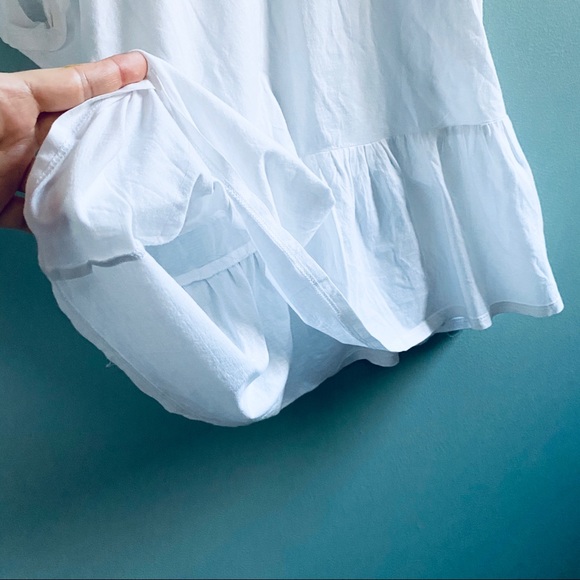 THE ROW Ruffle Bottom Jersey Top LG - Picture 4 of 8